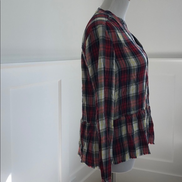 Splendid Checkered Ruffle Top - Picture 5 of 7